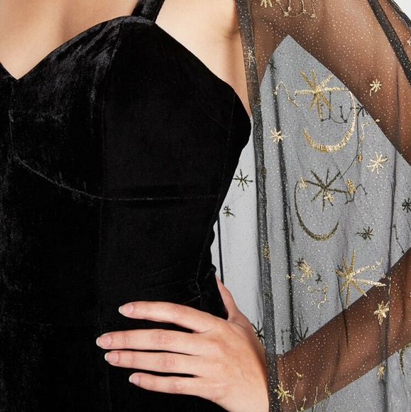 ISO Celestial Occasion Velvet Maxi Dress in Black - Picture 4 of 4